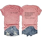 Women Graphic T-Shirts Casual Short Sleeve Tee Tops(Available in Plus Size)