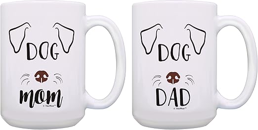 dog mom and dog dad mugs