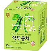 SONGWON Korean Jackbean Tea, or Sword Bean Tea, Smooth Nutty Flavor & Crisp Finish, Made with Authentic Korean Jackbeans_40 Tea Bags (1g each)