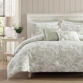 Laura Ashley - Queen Comforter Set with Shams, Cotton, Reversible | Soft &amp; Comfortable Feel, Year-Round Bedding, Versatile Bedroom Layering, Durable Construction, Machine Washable