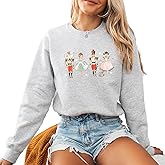 Verita Culture Nutcrackers Sweatshirt Cute Women Christmas Casual Long Sleeve Graphic Shirts Pullover Tops