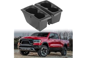 LINOAH Cup Holders Insert Compatible with 2019-2025 Ram 1500 Cup Holder, Replace #5YK46TX7AC 5YK47TX7AC, Door Cup Holders for Right and Left Pocket, Pack of 2