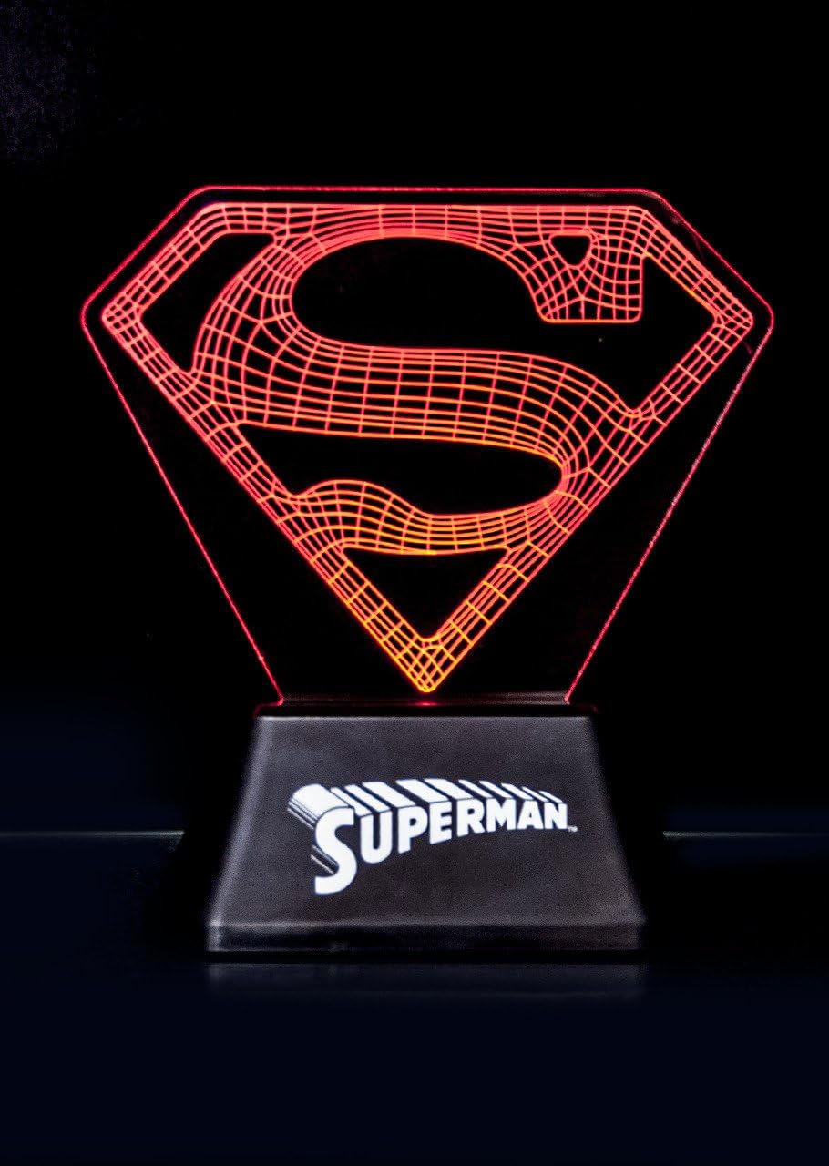 Superman Official Colour Changing LED Acrylic Mood Light Amazon.co.uk
