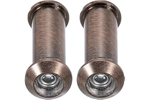 PATIKIL 1/2" Door Viewer Peephole, 2 Pcs Copper Privacy Door Viewer for Security, 220-degree Fits 1-3/8inch to 2-3/8inch Door
