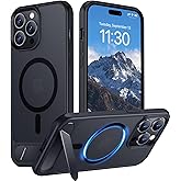 Temdan Magnetic Compatible with iPhone 14 Pro Case, [Built-in Invisible Kickstand][Compatible with MagSafe] [Military Grade Shockproof] Slim Translucent Matte Phone Case for iPhone 14 Pro 6.1"