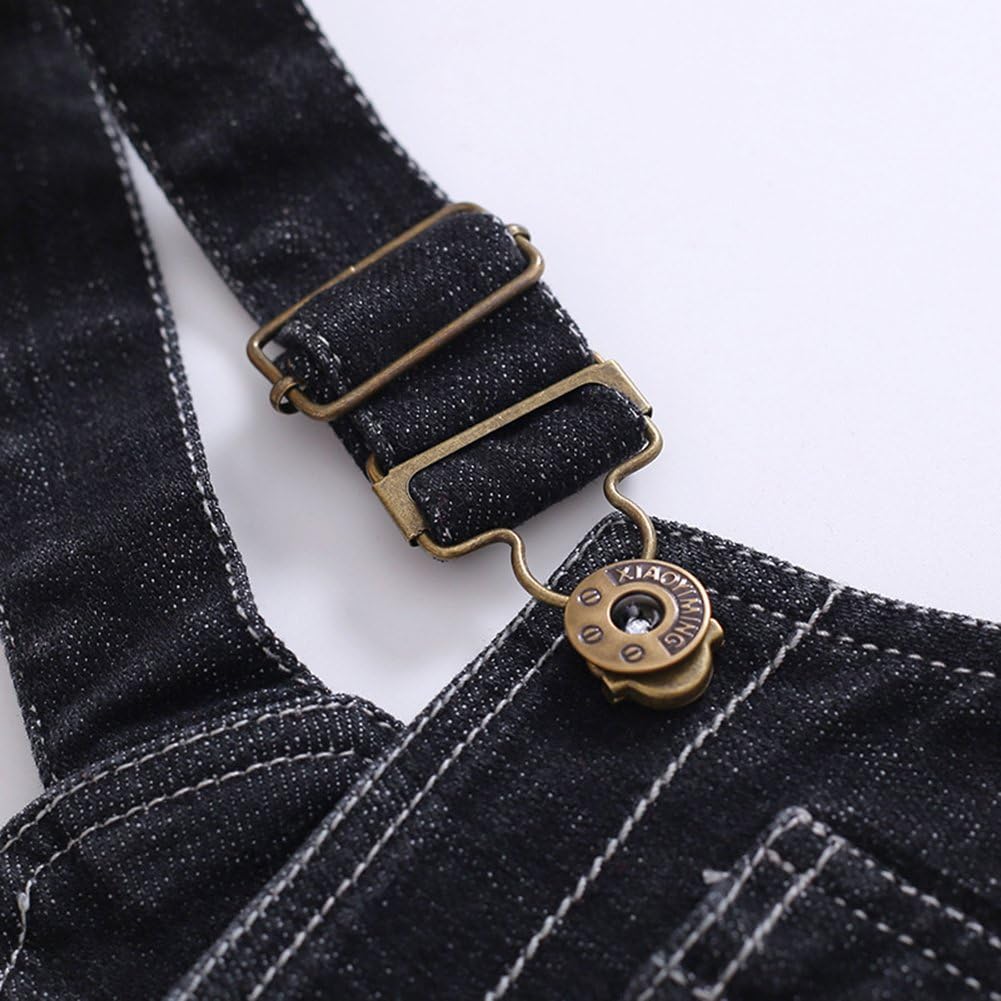 Kidscool Baby & Little Boys/Girls Blue & Black Denim Overalls: Clothing