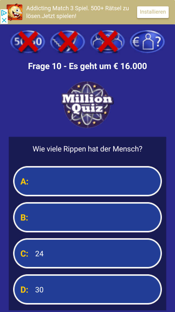 Wer Wird Millionär Fragen Für Schüler Million Quiz (Wer wird Millionär?):Amazon.com:Appstore for Android