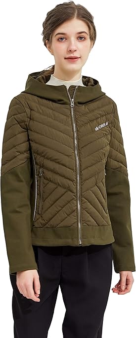 crop puffer jacket with hood