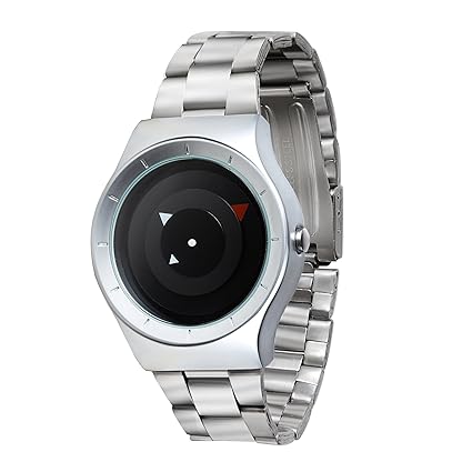 Turnable Analogue Black Dial Stainless Steel Mens Watch Paidu-008