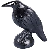QLRSUXN Black Obsidian Raven Crow Figurine Decor Healing Crystal Gift | 2 Inch Natural Crystal Animal Statue Lucky Guardian Pocket Crow for Women Gifts Crow Decor Office Home Decor