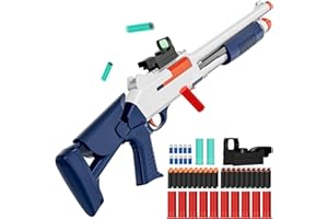OUZHIMANXING Toy Gun Models Foam Blasters (33-Inch) Soft Bullet Shotgun,Empty Shell Ejecting Design [with10 Shell 40 Soft Darts] Perfect for Indoor and Outdoor Play