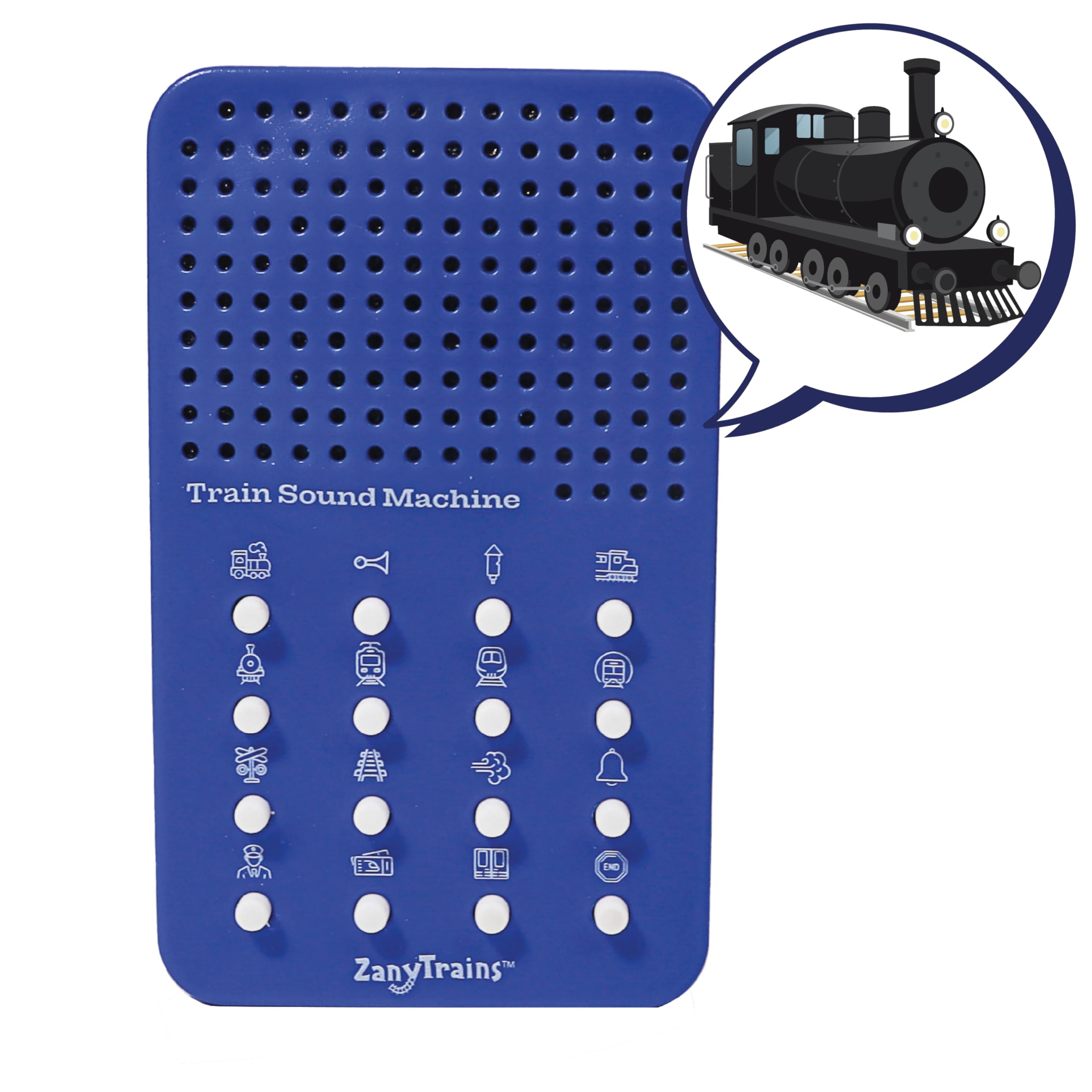 Train Noisemaker with 16 Sounds, Train Whistles, Horns, Conductor and Engine Noises, Portable Electronic Sound Maker Train Themed Sound Board For Kids With 16 Effects, Birthday Noise Maker Toy Gift