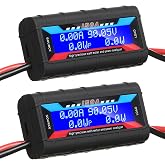 Yunsailing 2 Pcs Watt Meter Solar Power Meter Power Analyzer, 150 A / 100 V | High Precision Power Analyzer with Digital LCD Screen, 150A Capacity, for Battery Consumption Testing Voltage Monitor