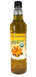 Joe’s Syrup Organic Flavored Syrup, Organic Cinnamon, 750 ml