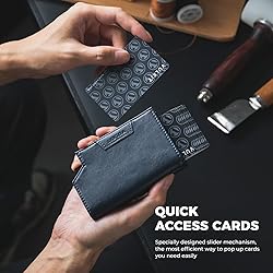 VULKIT Card Holder With Money Band, Minimalist