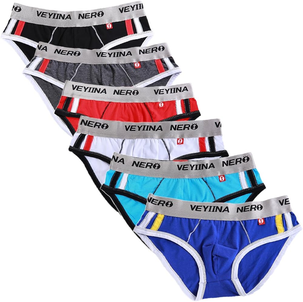 VEYIINA NERO 6Pack Mens Underwear Wicking Briefs Amazon.co.uk Clothing