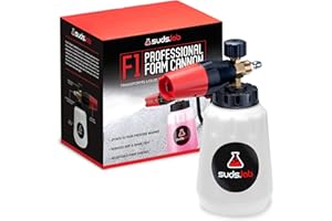 SUDS.LAB Suds Lab F1 Professional Foam Cannon with 32 ounce Canister, Adjustable Foam Nozzle, Quick Connect Pressure Washer, Clean Dirt, Car Washing