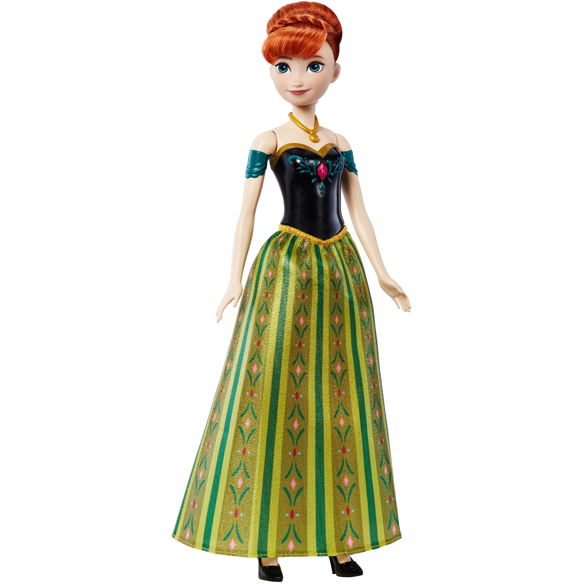 Mattel ​Disney Frozen Toys, Singing Anna Doll in Signature Clothing, Sings “For the First Time in Forever” from the Disney Movie Frozen, Gifts for Kids, HMG41