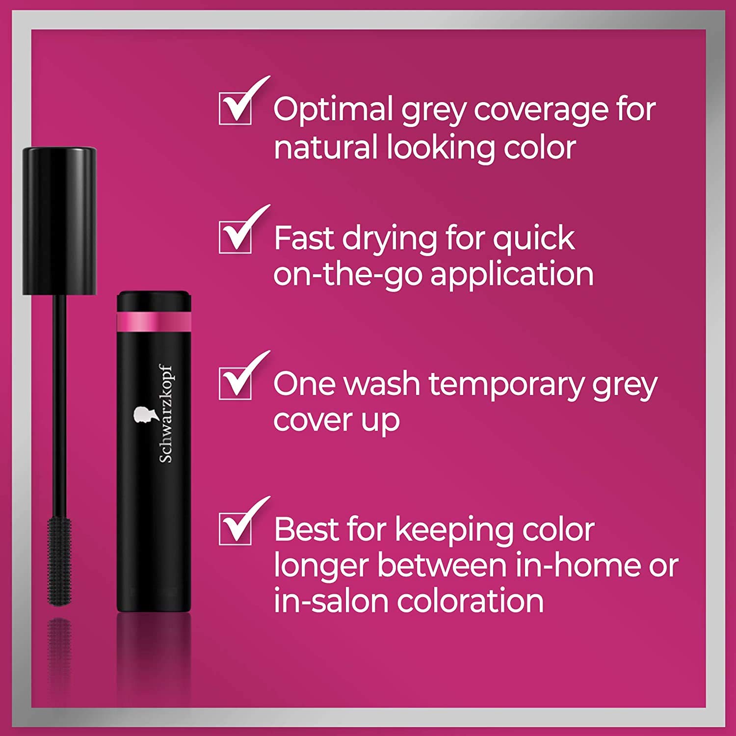 Schwarzkopf Hair Mascara, Dark Brown, 0.54 ounce: Beauty