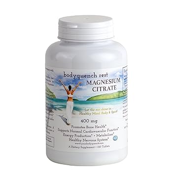 Magnesium Citrate - High Potency 400 mg per Serving – High Absorption, 120 Tablets