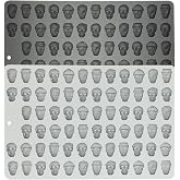2 PCS Mini Skull Candy Molds, Silicone Material, Easy to Pop Out | For Chocolate, Fondant, Biscuits, Cookie, Jelly, Dog Training Commands Concept and Resin Craft