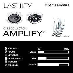 Lashify Amplify 14mm Gossamer Eyelash Extensions