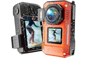 Maxmango D50 8K & 33FT Unterwasserkamera 2.8'' Dual Screens Waterproof, dustproof, Shockproof Digital Camera with 2500mAh Bat