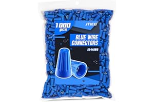 JTIEO 1000 Pcs Blue Wire Connector Nuts, Insulating Insert Twist Electrical Connectors Wire Caps for Quick Connection (AWG 22-14)