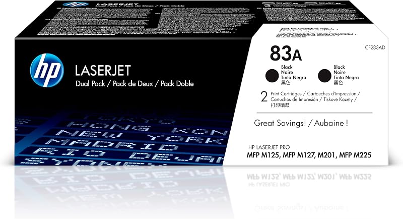 HP CF283AD 83A Original LaserJet Toner Cartridges Black Multipack