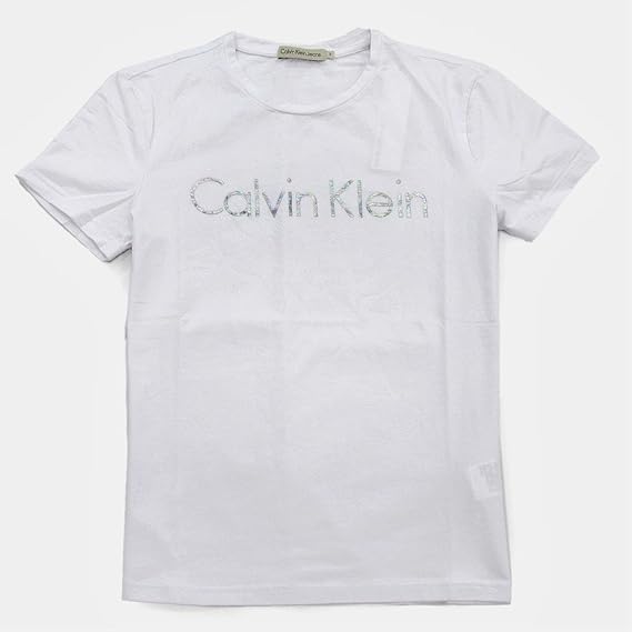 Amazon カルバンクライン Calvin Klein Tシャツ 半袖 クルーネック ロゴプリント メンズ ホワイト Lサイズ 並行輸入品 Vita1474 L Tシャツ カットソー 通販