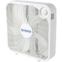 Hurricane Classic 20" Floor Box Fan – Compact and Portable, Powerful and Quiet 3-Speed Cooling for Home, Greenhouse, Office, 