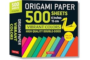 Origami Paper 500 sheets Vibrant Colors 6 (15 cm): Tuttle Origami Paper: Double-Sided Origami Sheets Printed with 12 Differen