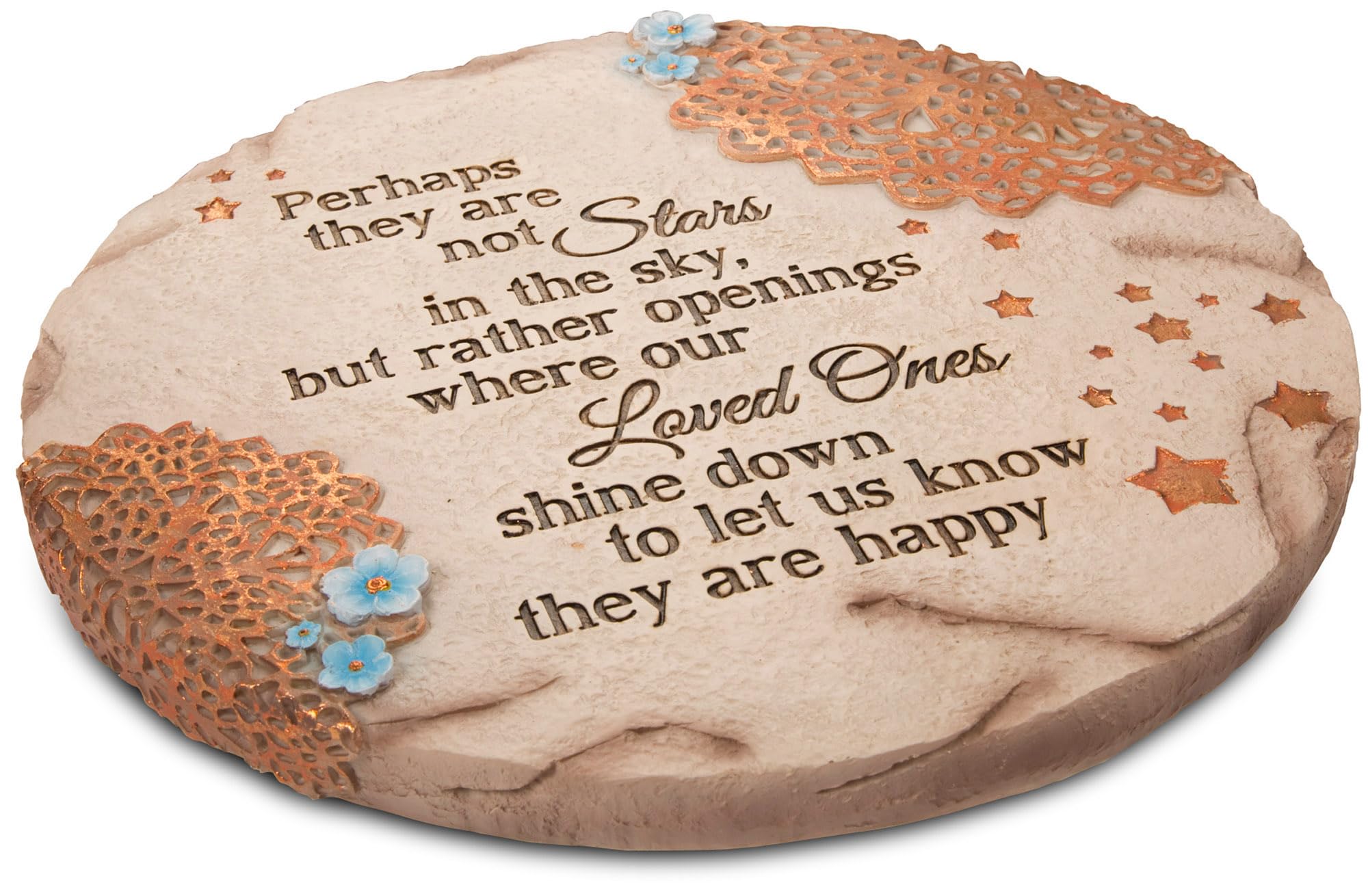 Pavilion Gift Company 19058 Light Your Way Memorial Garden Stone, 10-Inch, Stars in The Sky, Original Version