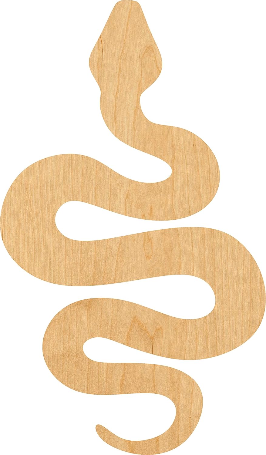 Mixed Media - Snake Laser Cut Out Wood Shape Craft Supply - 4 Inch