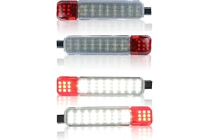 TXRXIZ Interior Led Door Courtesy Light Door Panel Warning Lights Replacement for Chevy GMC Silverado/Sierra C/K 1500 2500 3500 HD Yukon Tahoe Cadillac Escalade Avalanche Hum-mer H2 Suburban Red&White 4PCS