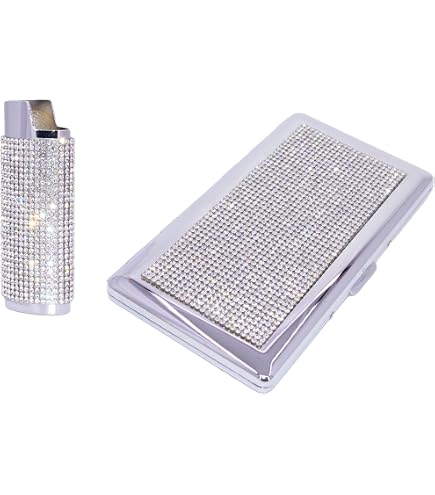 Amazon.com: Stylish Cigarette Case for Women Men, Portable Metal Cigarette  Box, Cigarette Holder Case for 20pcs 100mm Size, Gift for Smoker, White :  Health & Household