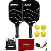 Seiyeje Pickleball Paddles Set of 2 – Include Pickle Ball Rackets 2 Pack and Pickleball Balls 4 Pack and Sports Bag, Lightweight & Durable Design with Ergonomic Grip, Ideal for All Skill Levels