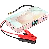 HALO Bolt Ultimate 2 Portable Car Battery Jump Starter | 130 PSI Air Compressor, 55.5Wh USB Power Bank with AC Outlet, Emergency Floodlight & Charger, Jumps Cars SUVs & Trucks, Inflates Tires — Rose
