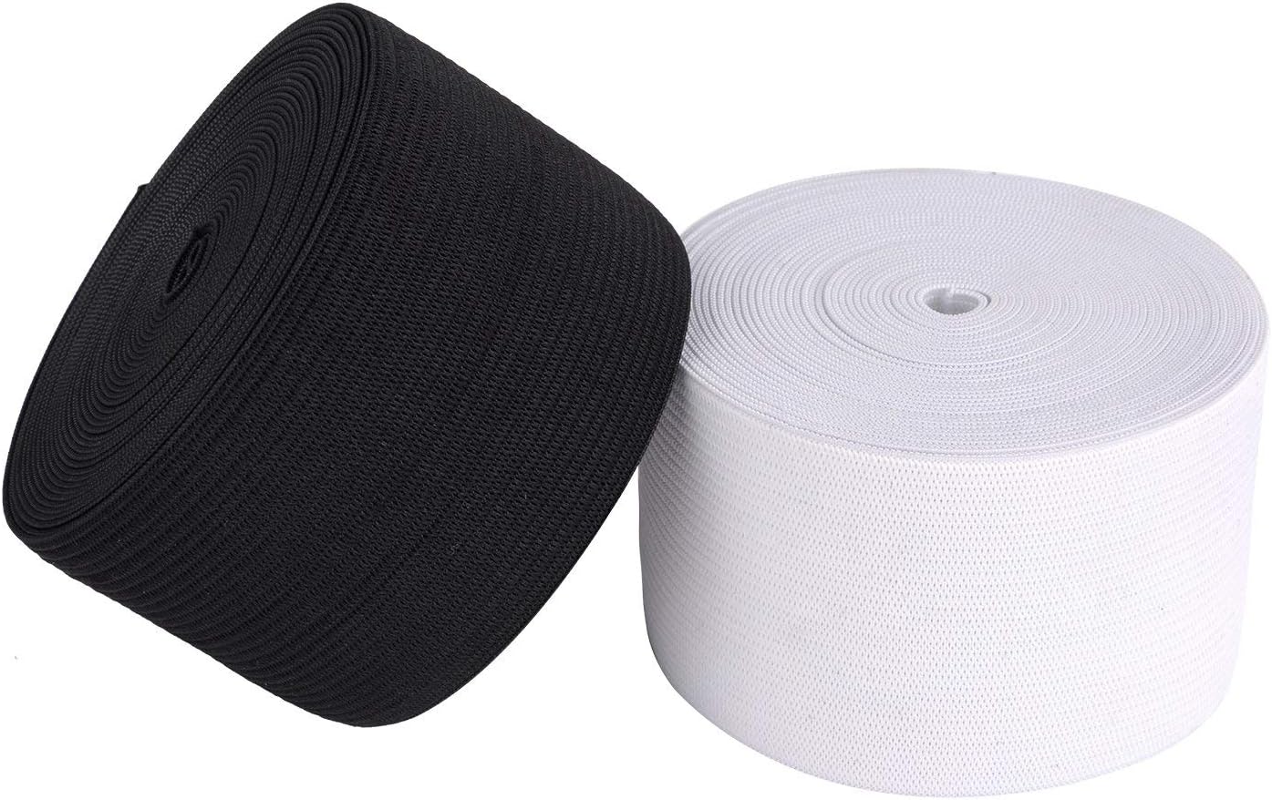 2 Inches Wide Elastic Bands Spool Sewing Band Flat Elastic Cord, 5.5