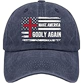 Make America Godly Again Hats America Hat for Womens Mens & Custom Hats & Beach Hat & Birthday Hats & Dad