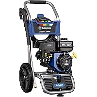 Westinghouse WPX3400 Gas Pressure Washer, 3400 PSI and 2.6 Max GPM, Onboard Soap Tank, Spray Gun and Wand, 5 Nozzle Set, CARB