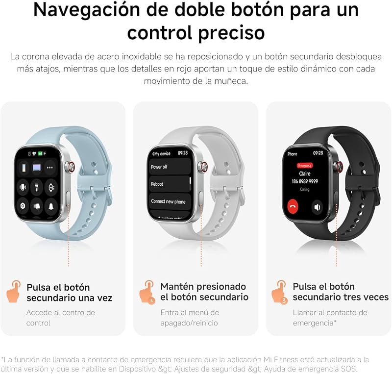 Redmi Watch 6, Smart Watch para mulheres e homens, ecrã AMOLED de 2,07'', monitorização cardíaca, sono e stress, 150+ modos desportivos, 24 dias de bateria, 5ATM, GPS, iOS & Android, preto
