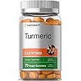 Horbäach Turmeric Gummies | 70 Count | Mango & Peach Flavor | Turmeric Curcumin with Ginger | Vegan Non-GMO & Gluten Free Supplement