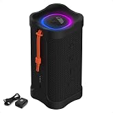 Skullcandy Terrain 2 Portable Bluetooth Speaker, IPX7, 14-Hour Battery | Wireless, Multi-Link up to 99 Speakers, Water-Resistant, LED Light Show, Rercharbeable Battery, Carry Strap