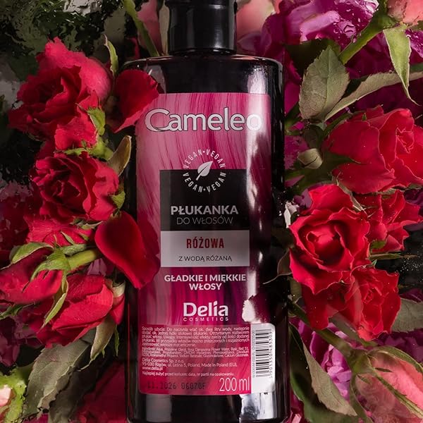 CAMELEO – PINK HAIR TONER WITH ROSE WATER, NO YELLOW SHADES, TONES, SEMI PERMANENT HAIR DYE – BLONDE, GREY HAIR – COLOUR & CARE – PARABEN FREE | 200ML