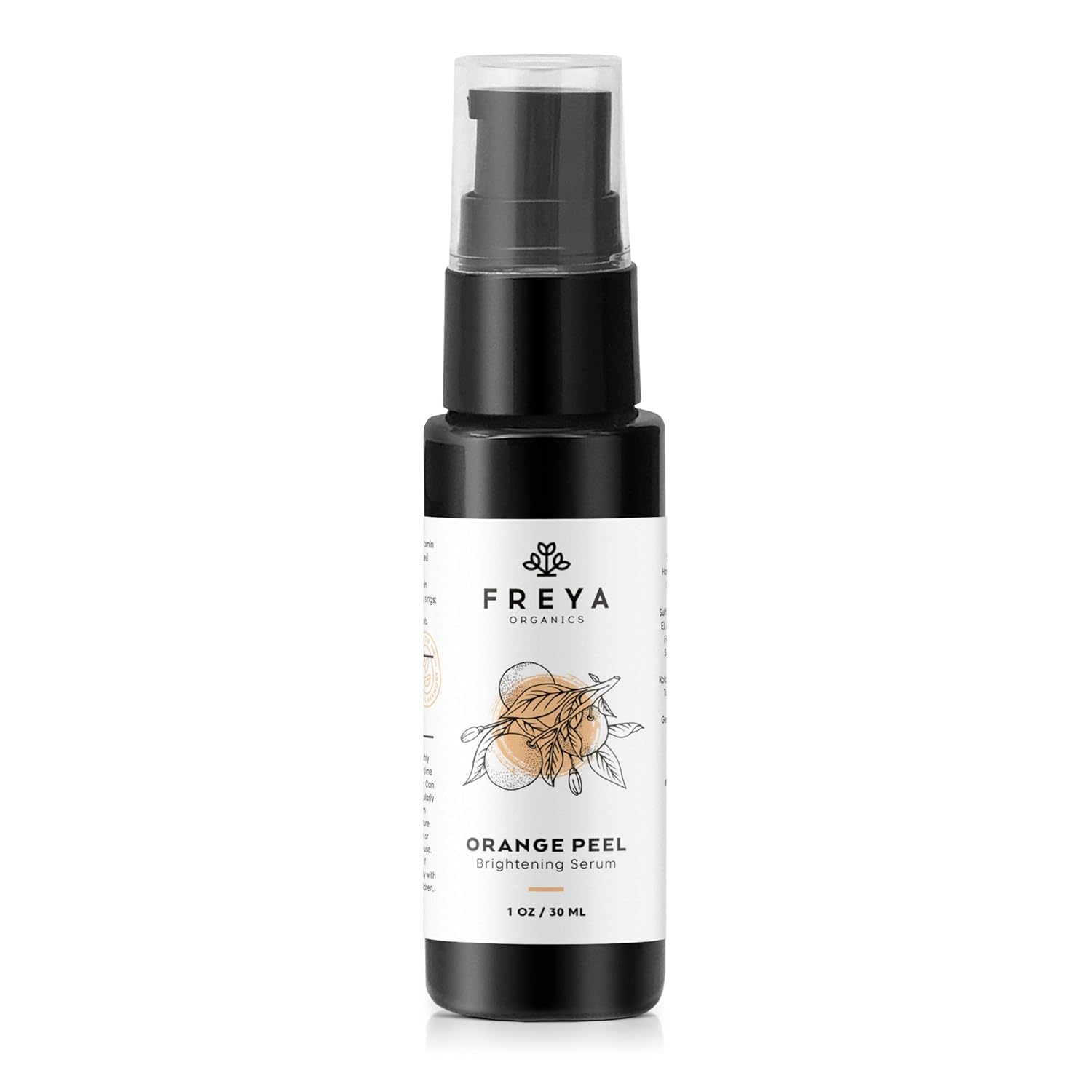 Freya Organics Vitamin C Serum with Hyaluronic Acid, Ferulic Acid and Vitamin E. Natural Face Serum for Bright Glowing Skin. Anti Aging Fights Dark Sun and Age Spots, Wrinkles, Acne Scars and Dullness