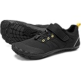 Grand Attack Barefoot Shoes Men Wide Toe Box Zero Drop Men's Trail Running Cross-Trainer Wrestling Boxing Weightlifting Walking Shoes All Black Size 9