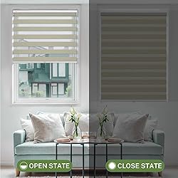 MiLin No Tools No Drill Cordless Zebra Blinds