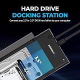 Sabrent Hard Drive Docking Station SATA SSD HDD 2.5 3.5 USB 3.0 Tool-Free view 2
