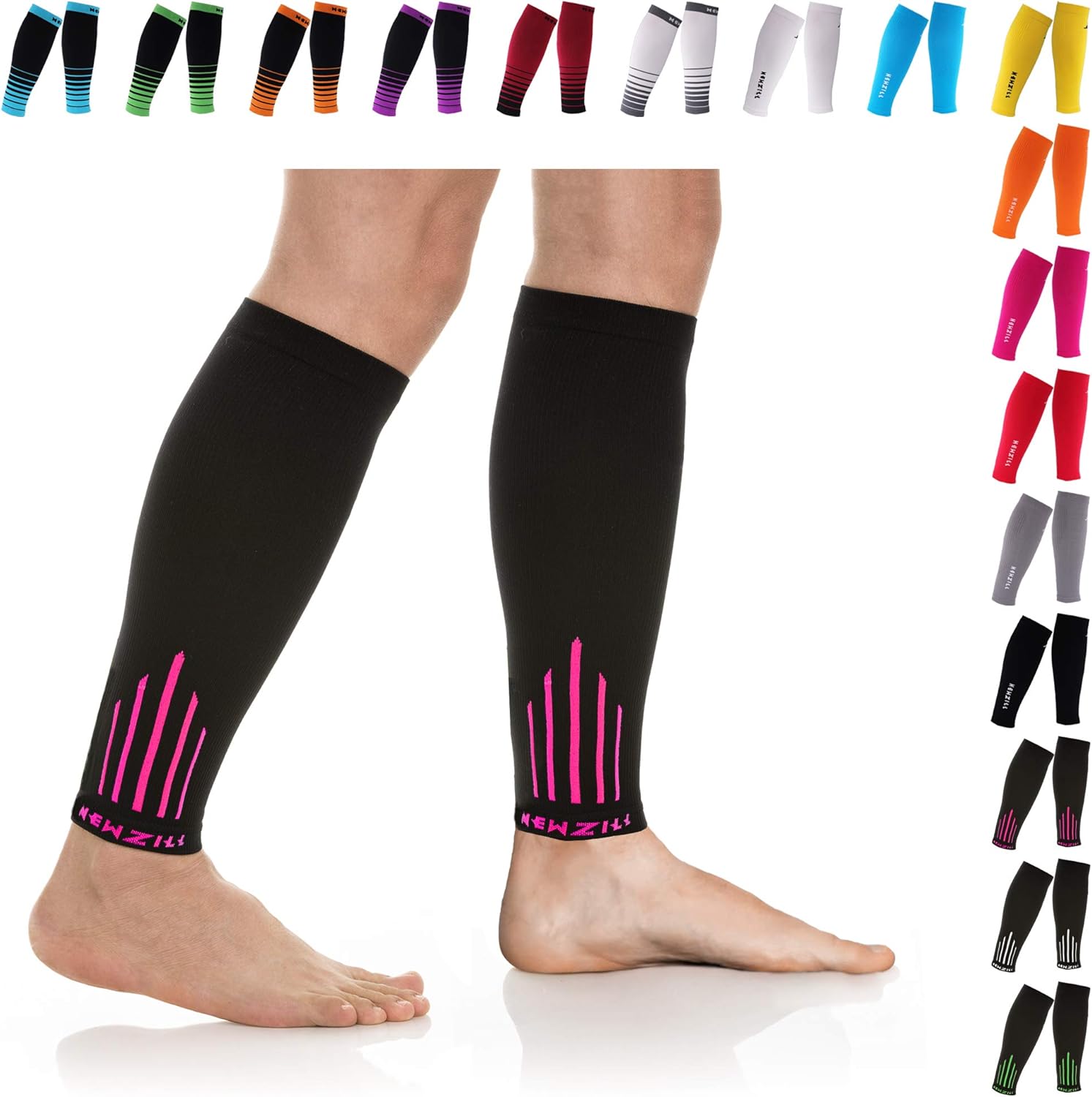 NEWZILL Compression Calf Sleeves (20-30mmHg) for Men & Women - Perfect Option to Our Compression Socks - for Running, Shin Splint, Medical, Travel, Nursing: Clothing